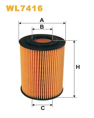 WIX FILTERS alyvos filtras WL7416